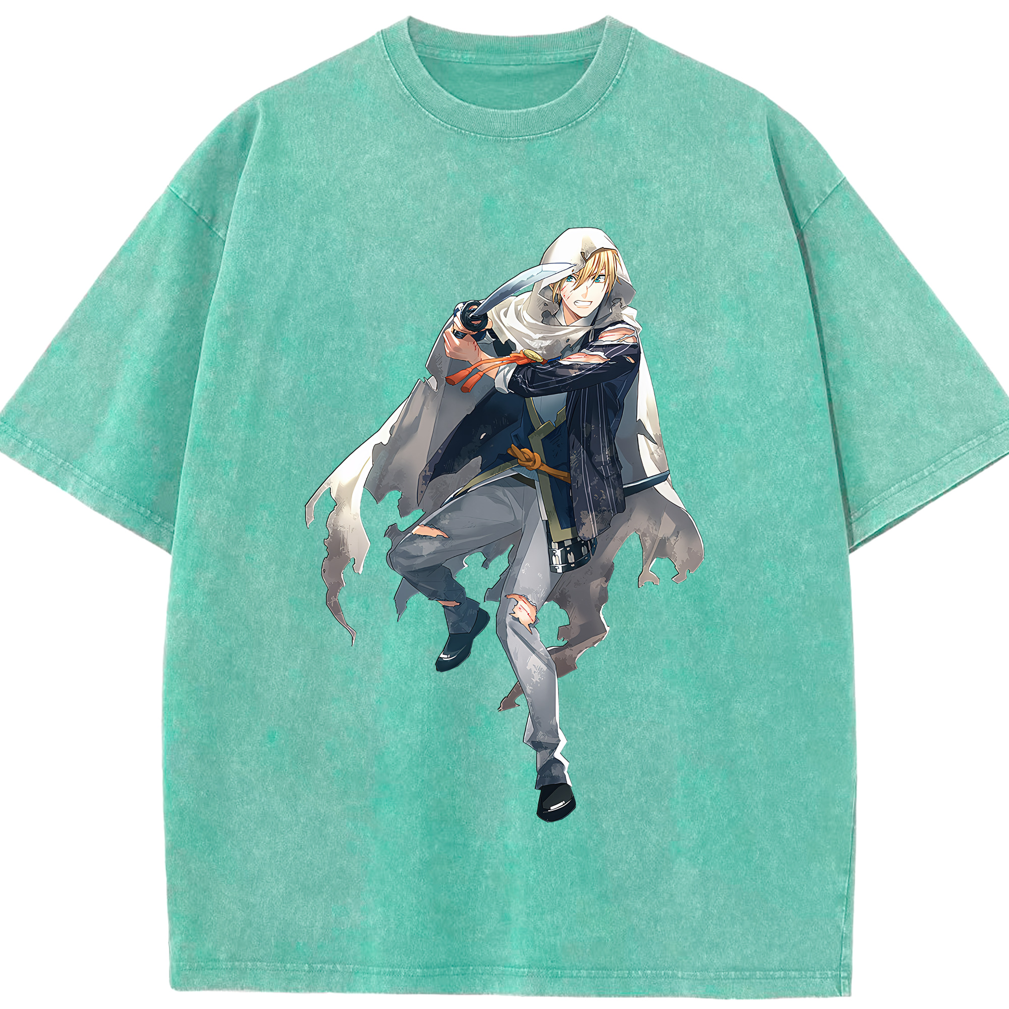 （画像用） 刀剣乱舞 Touken Ranbu 綿100% ヴィンテージ風 半袖Tシャツ（フロントプリント）